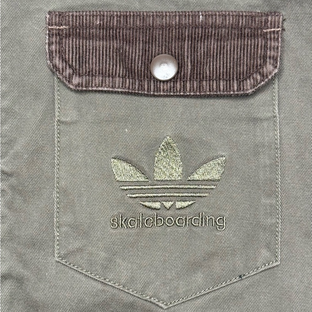 Adidas Skateboarding Jacket Olive Green Hooded Men's Size M Lightweight Utility - Picture 5 of 14